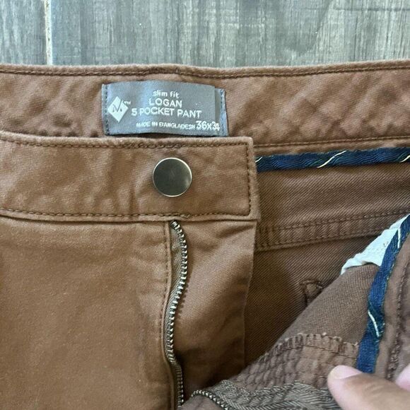 Men's Tan Jeans - Picture 3 of 4